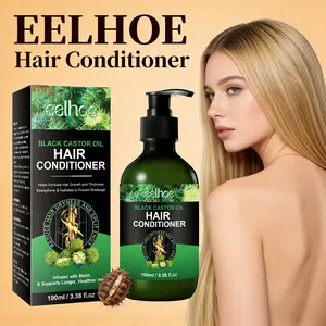 EELHOE Black Castor Oil Hair Growth Conditioner, Biotin Nourishing Moisturizing Anti-Hair Loss, Repair Dry Frizzy Split Ends Smoothing Conditioner