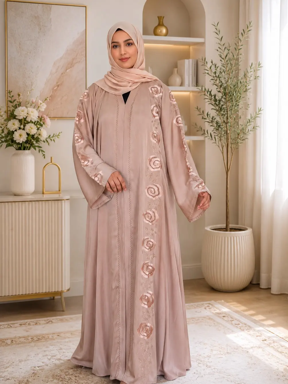 Embroidery dubai abaya for women