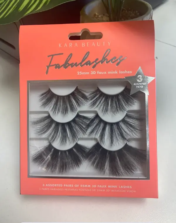 KARA BEAUTY 3D FAUX MINK EYELASHES 25MM 10,11,12