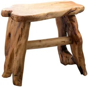 Natural Edge Cedar Wood Tree Stump Indoor/Outdoor Stool, Garden Bench, Night Stand, End Table, Plant Stand - L20" x W11" x H17"
