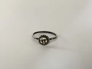 Sun Stacking Ring. Sterling silver stacker jewelry mix and match. Sun salutation positivity jewelry.