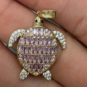 10k Rose Gold Turtle Pendant