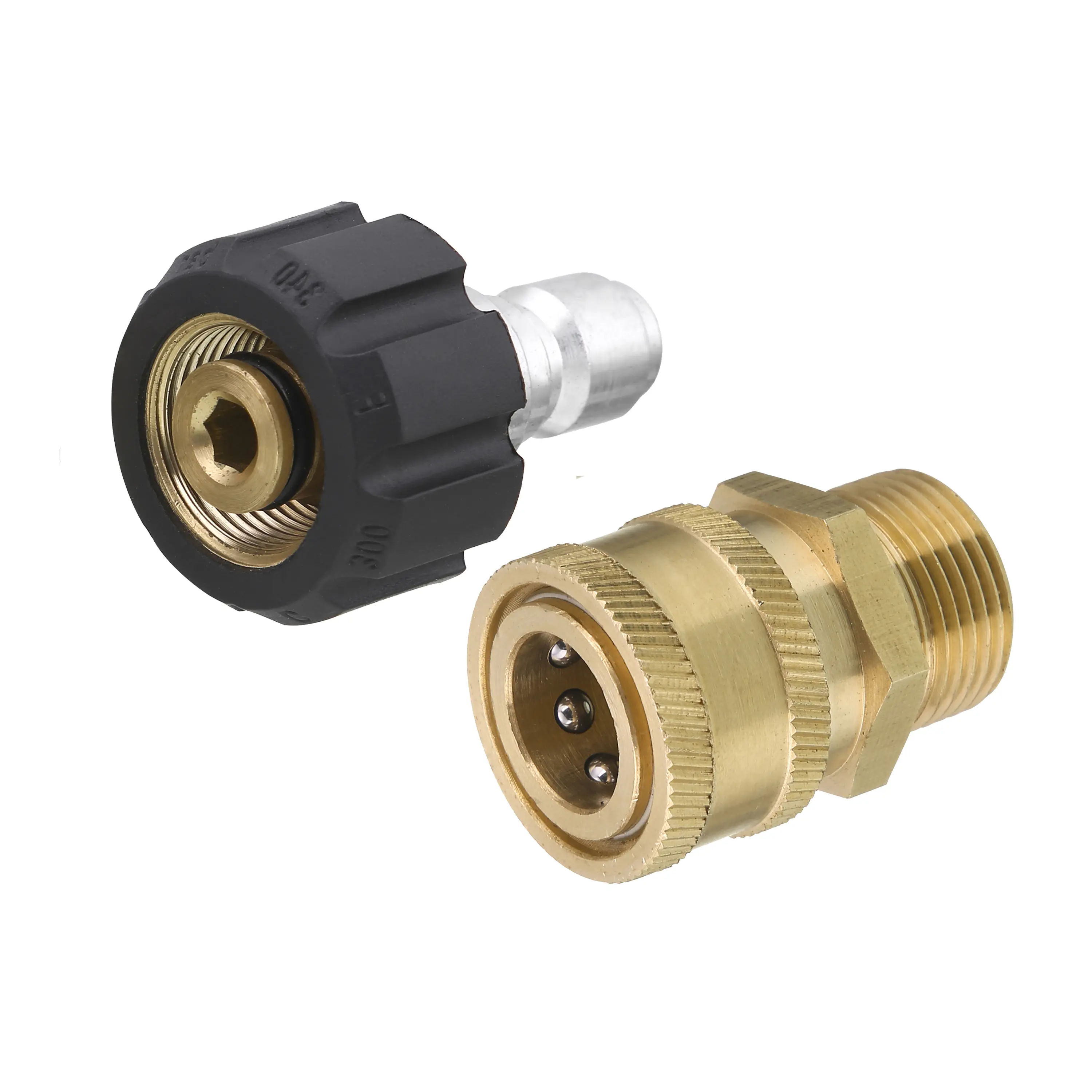DealsForYouDays Pressure Washer Quick Connect Adapter Set - M22 14mm Swivel Joint to M22 Metric Fitting, 5000 PSI Garden Hose Connector, 3/8” Plug, 3/8” Quick Disconnect, Portable Power Washer Parts, Durable Gardening Tool Accessory, Outdoor