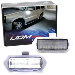 iJDMTOY White 18-SMD Full LED Under Side Mirror Puddle Lights For 2003-006 Chevrolet Avalanche Silverado Suburban/Tahoe, GMC Sierra Yukon, Cadillac Escalade, etc