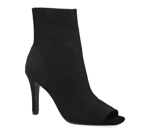 MIA Peep-Toe Knit Booties - Saddie