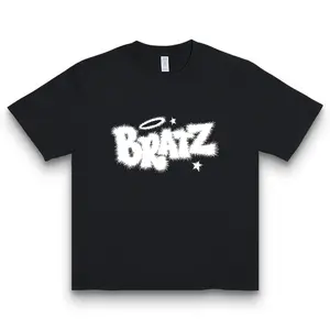 Bratz Y2K Fuzzy Angel Graphic T Shirt, Streetwear, Fabric