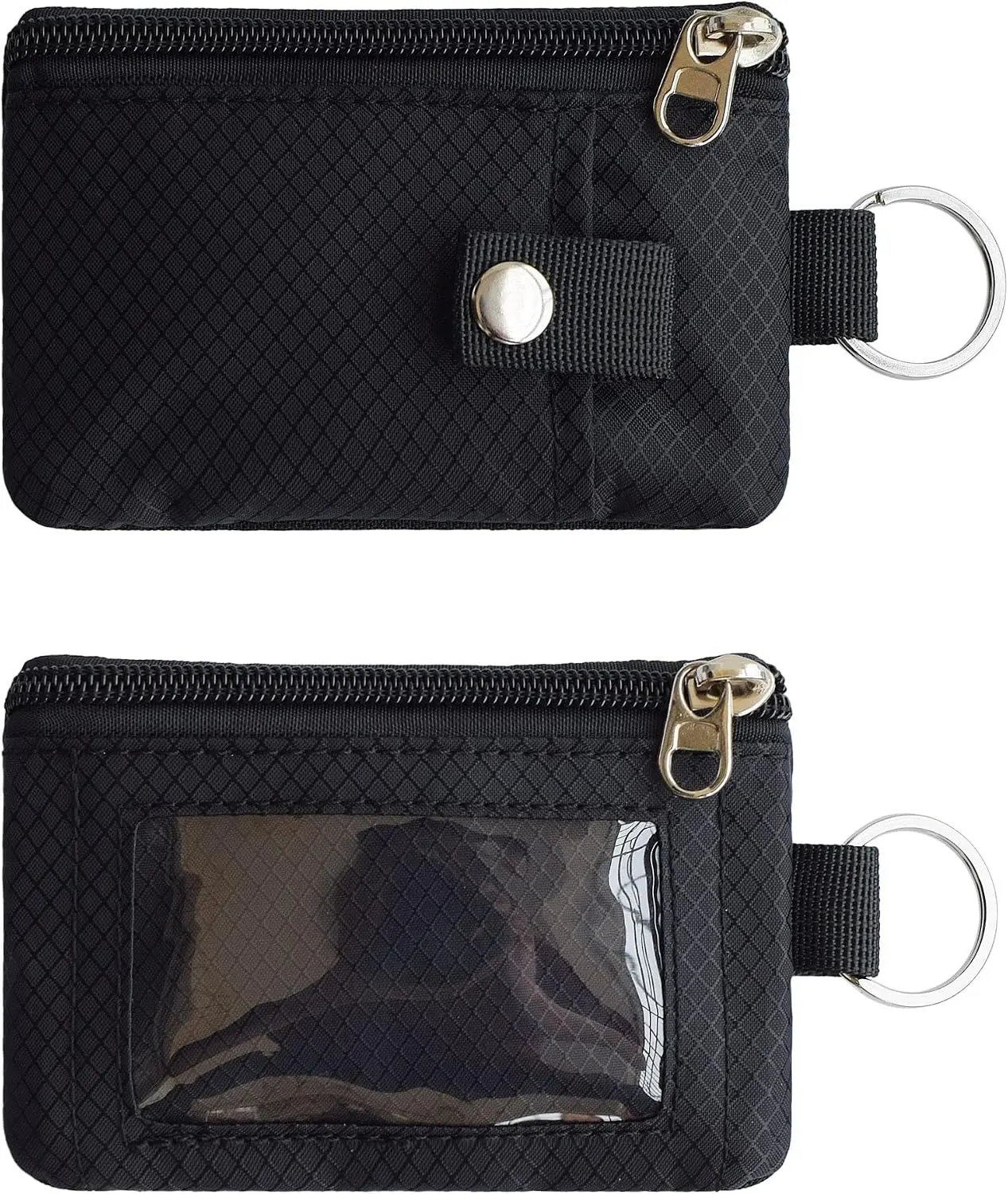 Women's CHENSPRX Minimalist RFID Blocking Small Wallet - Water-Resistant Zip ID Case with ID Window, Lanyard Keychain for Maternity Card Covers, Cash