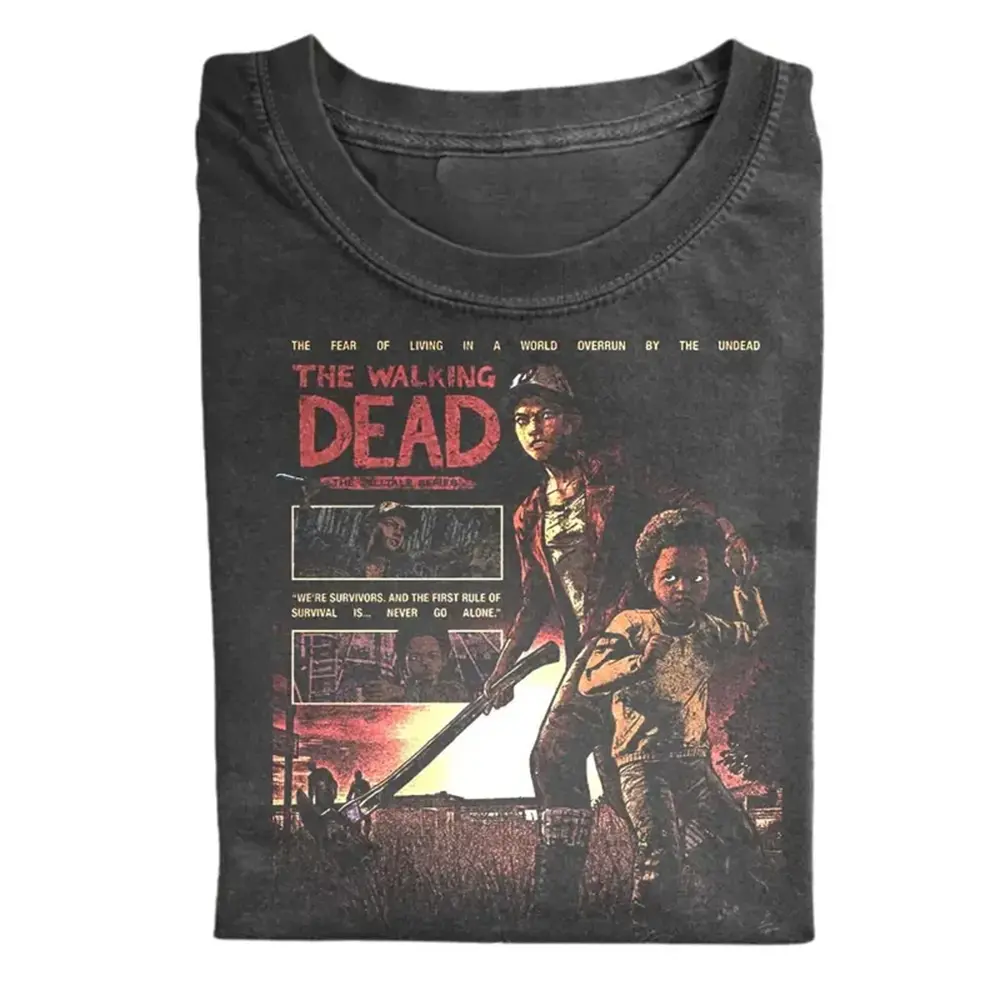 The Walking Dead Clementine Shirt, Vintage Survival Horror Tee, Walking Dead Series T-shirt, Unisex Crew Neck Shirt, Gift for Men & Women, Trending Graphic T-shirt