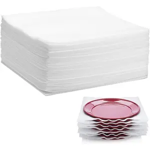 100 Pack Foam Wrap Sheets for Packing Storage Shipping Moving Supplies, Cushion Foam Wrap Packing Foam for Dishes, China, Glass and Furniture (12”x12”)