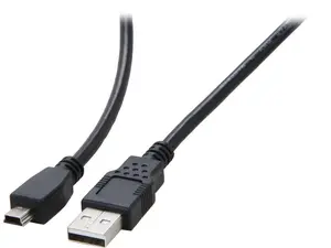 C2G 27329 USB Cable - USB 2.0 A Male to Mini-B Male Cable for Cameras, Canon, Casio, Nikon, Toshiba, Panasonic, Black (3.3 Feet, 1 Meter)