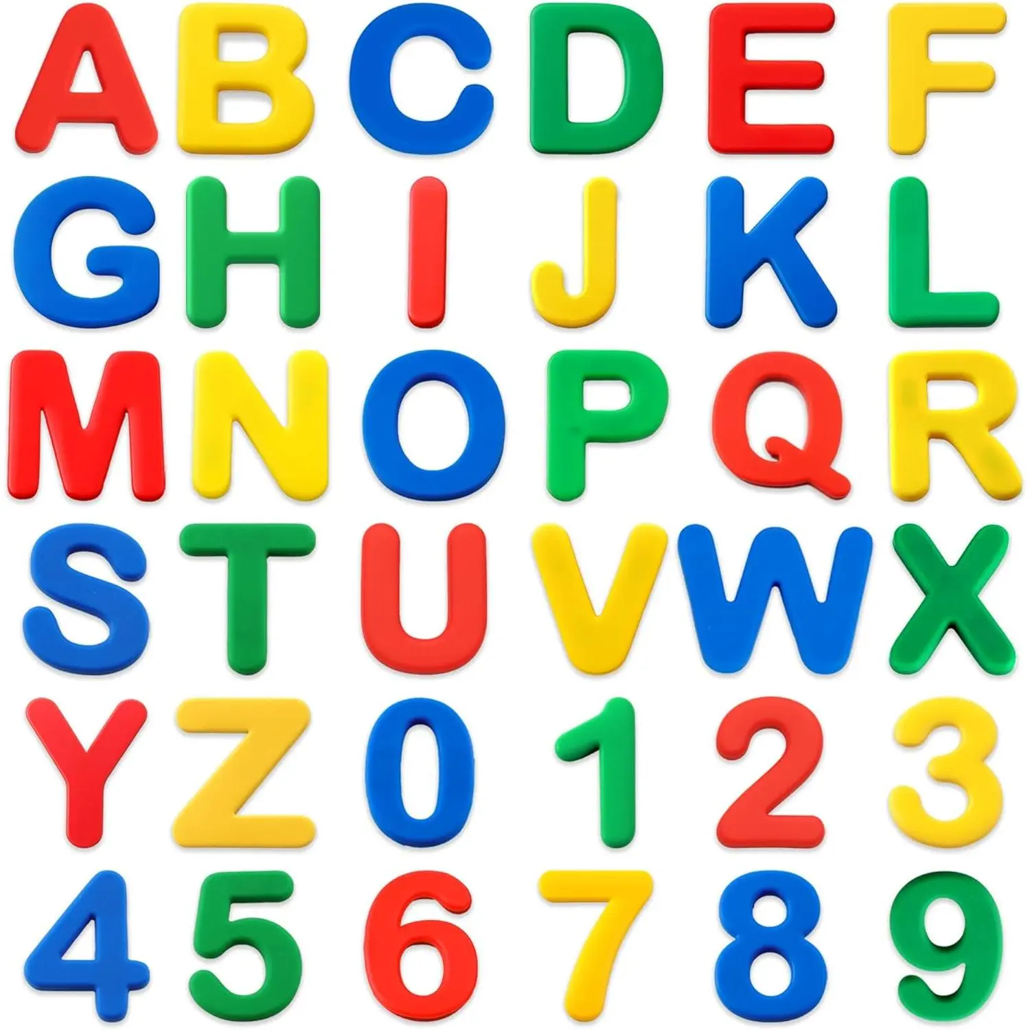 36 PCS Silicone Alphabet Magnetic Letters and Numbers Set, Multicolor ABC Fridge Magnets - Durable Learning Tool, Early Childhood Educational Fun Toy for Home Supplies Decor