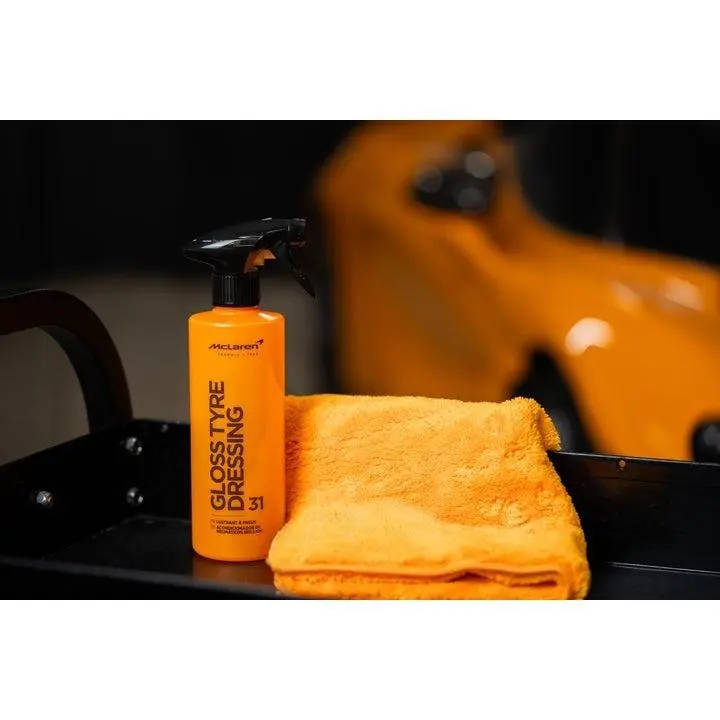 McLaren Gloss Tire Dressing 500ml Water Based Formula for Deep High Gloss Finish Safe for All Tires Easy Application Banana Fragrance