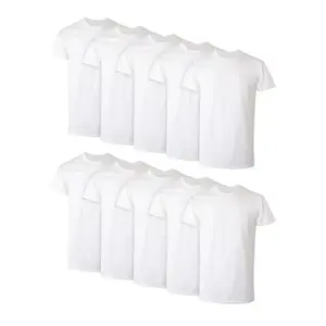 Hanes Men's Super Value Pack White Crew T-Shirt Undershirts, 10Pack