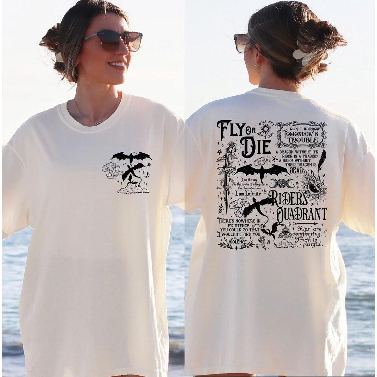 Fly Or Die Shirt, Dragon Rider Sweatshirt, Violent Little Thing Tee, Fourth Wing Unisex Hoodie, Unisex Sweater Pullover Tee