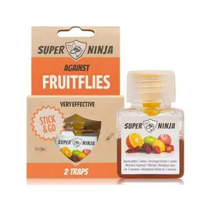 Super  Fruit Fly Trap - Highly Effective Indoor Traps -  Responsible Fruit Fly Killer - User Friendly - Up To 3 Weeks Per Bottle