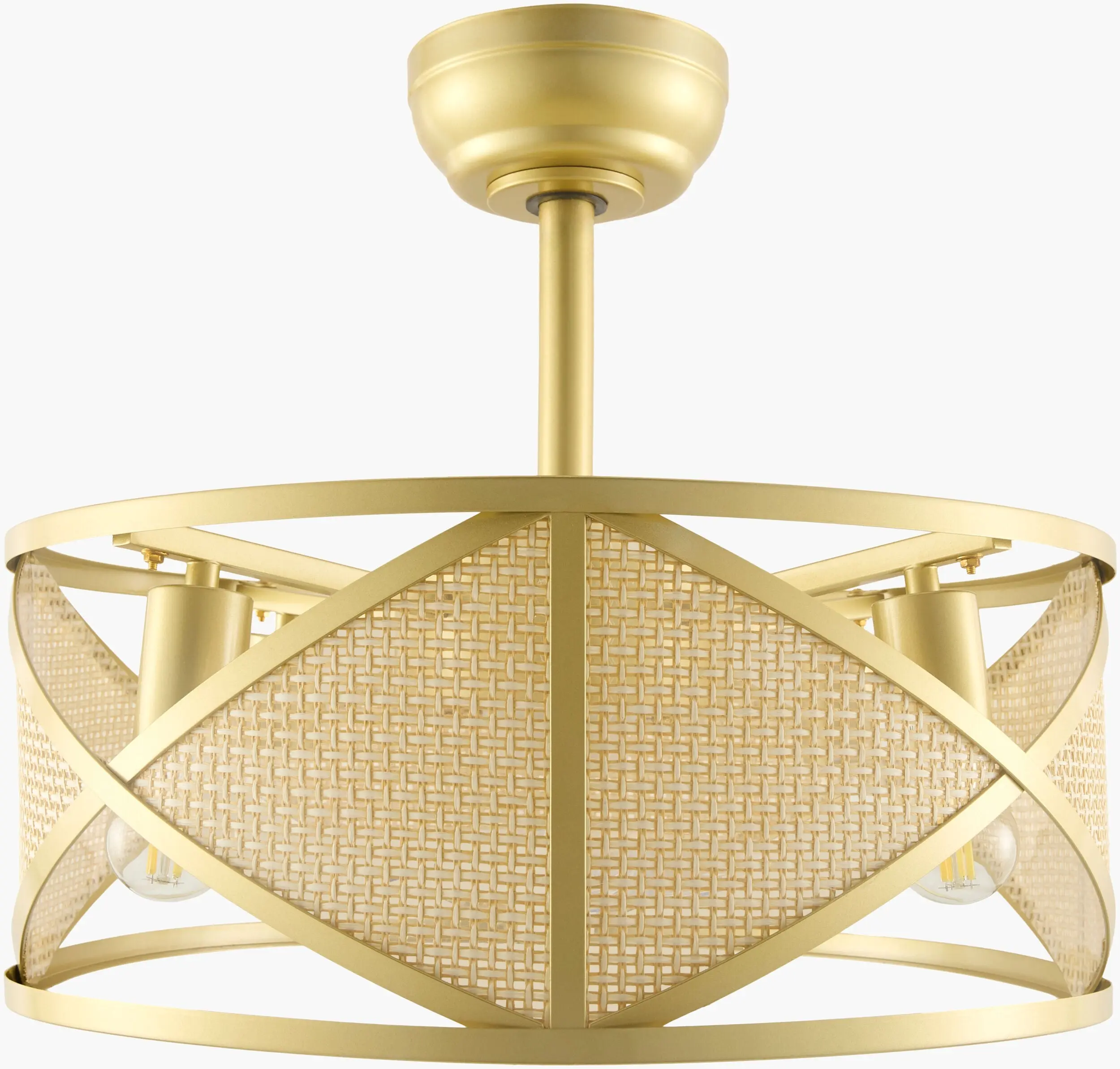 Tan Coastal Style Rattan-Detail Ceiling Light Fixture, Indoor Home Lighting for Dining, Living Rooms, Rattan Details, Tan Coastal Chandelier
