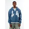 Pacsun Men's LA Raw Applique Full Zip Hoodie