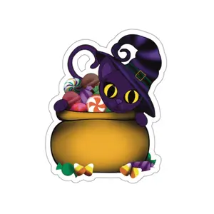 Wilhelmina Trick or Treat Sticker - Water-Resistant Vinyl Decorative Sticker with Easy Peel Backing Matte Tiles Sticker