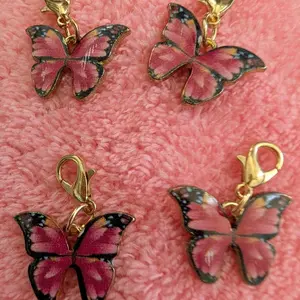 Elegant Butterfly Pendant Colorful Charm with Gold Accents Colorful Pendant for Your Collection,for Necklaces or Craft.DIy colorful pendants.