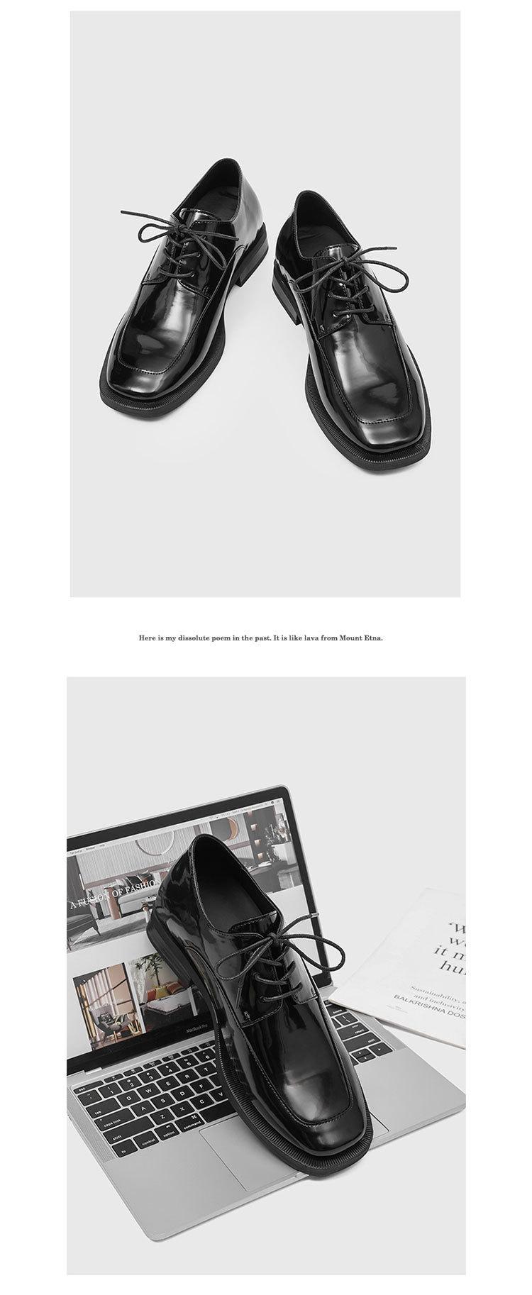 2026 Autumn New Men's British Style Shoes, Chunky Head Height Increase Business Casual Leather Shoes, Office Commute Formal Derby Shoes