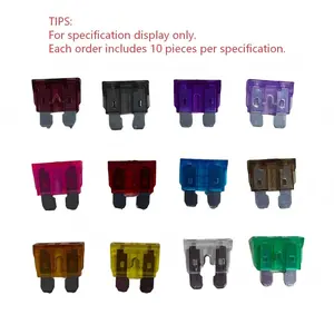 (10 Pack) Atc/ato Standard Blade Fuses, Nickel Plated, 12 Amp Specifications Available, Suitable for Cars, Trucks, Boats, Motorcycles, Suvs