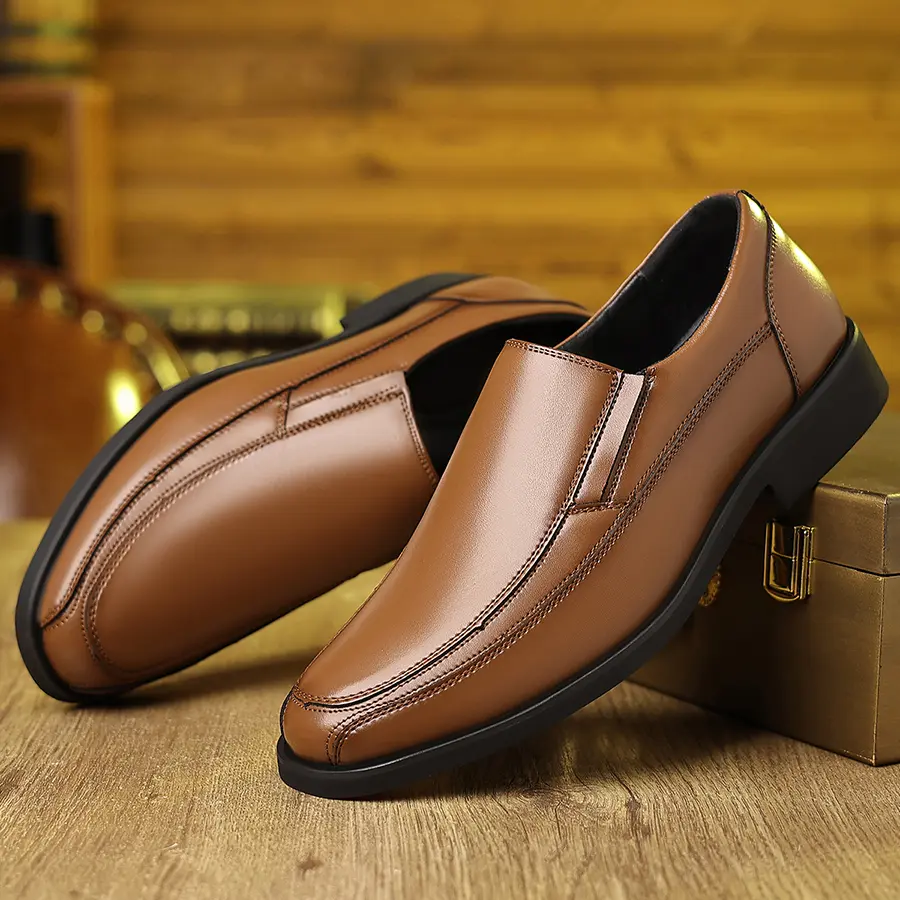 Men's casual business dress shoes, comfortable toe box, slip-on style, British style, soft sole, suitable for the workplace and parties. - TikTok Shop Men's casual business dress shoes, comfortable toe box, slip-on style, British style, soft sole, suitable for the workplace and parties. - TikTok Shop