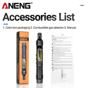 ANENG GN805 Portable Pen-Type Combustible Gas Detector - Adjustable Sensitivity, Audible Alarm, Essential Measuring Tool for Kitchen, Gas Line Leak Detection, DIY Father's Day Gift