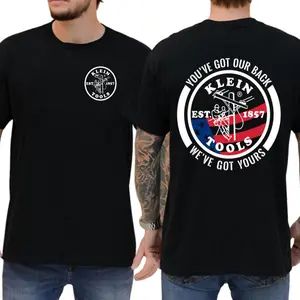 Klein Tools Patriotic Lineman T-Shirt, American Flag Electrical Worker Graphic Tee, Proud Lineman Father's Day Gift, Blue Collar Pride Shirt