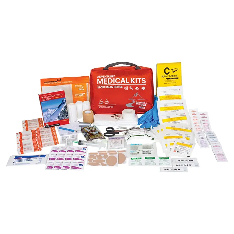 Adventure Medical Kits Sportsman 400 Medical Kit, Latex-Free Non-Woven First Aid Supplies for Fishing, Hunters, ATV Riders, Snowmobilers, Sterile, Treat Serious Injuries, Outdoor Ready