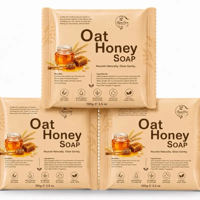 3 bars of Oatmeal & Honey soap
