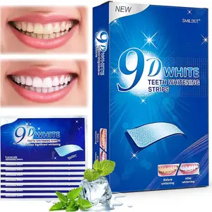 9D Teeth Whitening Strips for Sensitive Teeth, Gentle Stain Removal, Mint Flavor, Easy-to-Use Dental Whitening Care, 7/14 Pairs Cleanser Mild
