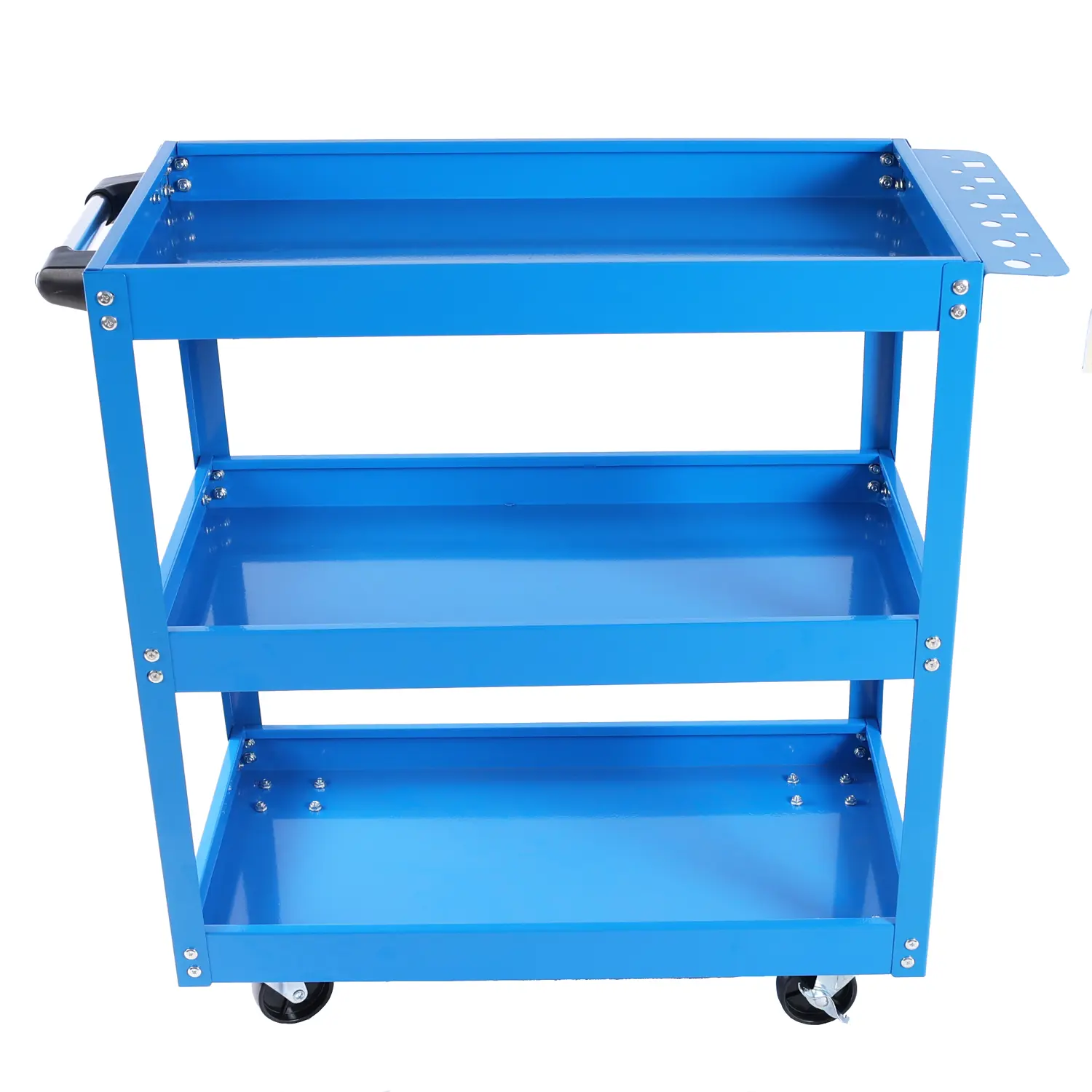 D ProTool Heavy Duty Steel 3-Layer 3-Tier Mechanic Rolling Tool Cart Organiser - 360° Swivel Roll Locking Casters, 450 lbs Capacity, for Power Tools Storage in Garage, Workshop, Smooth, Office
