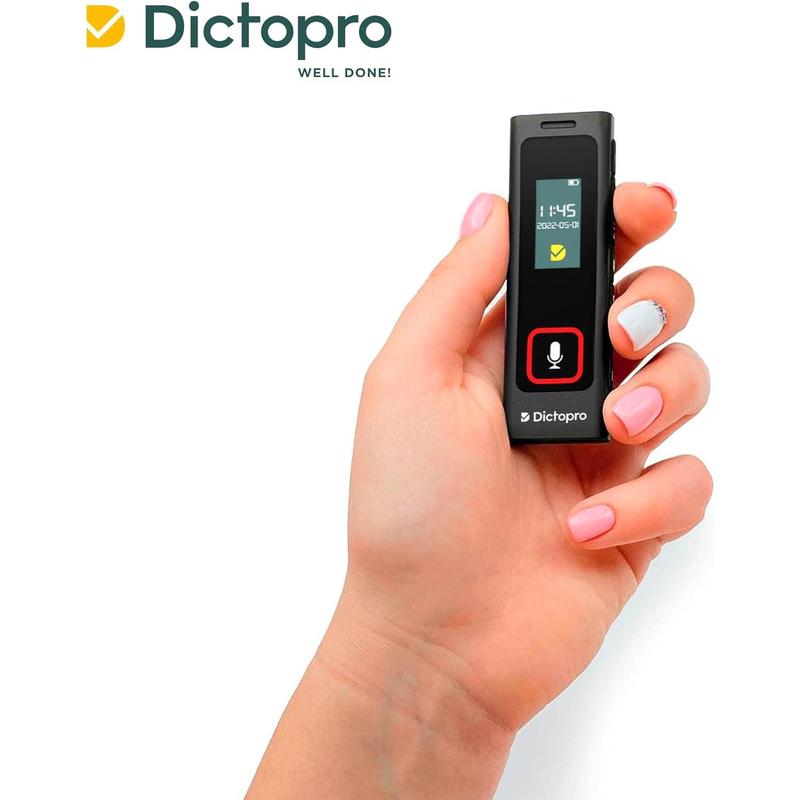 Dictopro X200 Digital Voice Recorder - Portable and Durable Metal Construction - Audio Microphone Automatic