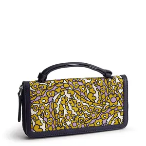 Vera Bradley Women's Oxford Canvas Accordion Wristlet Tiny Garden