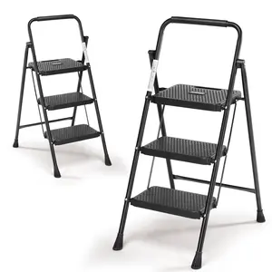 Heavy Duty Step Ladder, Lightweight Foldable Stool for Adults, Small Ladder Ideal for Kitchen and Home Use, Durable Folding Step Stools, Portable Kitchen Ladders with Sturdy Constructio