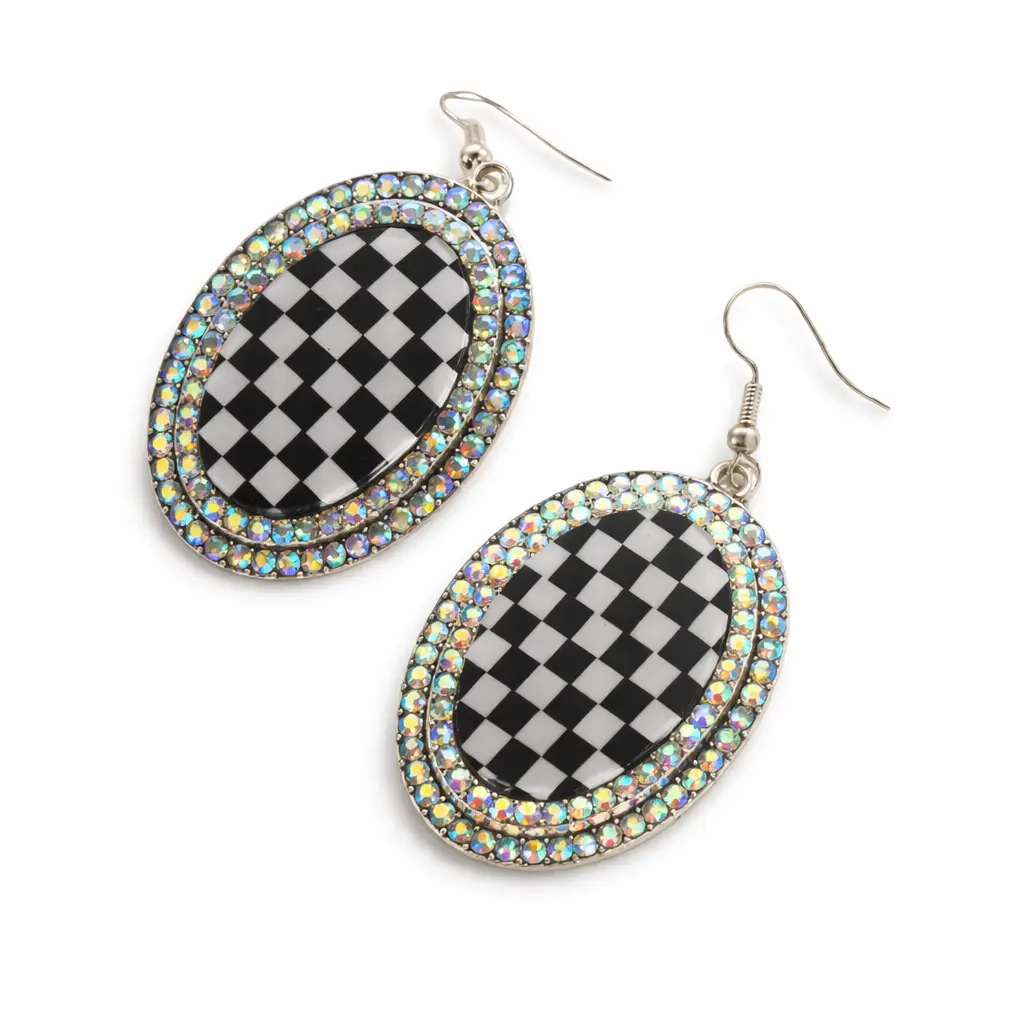 Wild Card Checkmate Statement Earrings