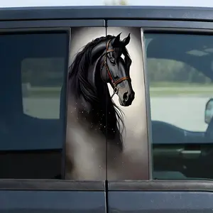 Horse Car B-Pillar Sticker - Unique Horse Design for Customized Vehicle Appearance - Easy Installation - Versatile for Various Car Models