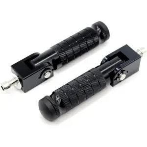 Universal Motorcycle Bicycle Folding Foot Pegs 90 Degree Foldable Electric Motorbike Passenger Footrests, Fits Most Models with M8 (8mm) Install Bolts