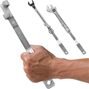 Wrench Extender Tool Bar - Torque Adaptor Extension For Hard To Reach Areas - Ideal For Mechanics And Handyman - Heavy Duty Forged Steel - Can Be  With Allen Key And  Bar Sets