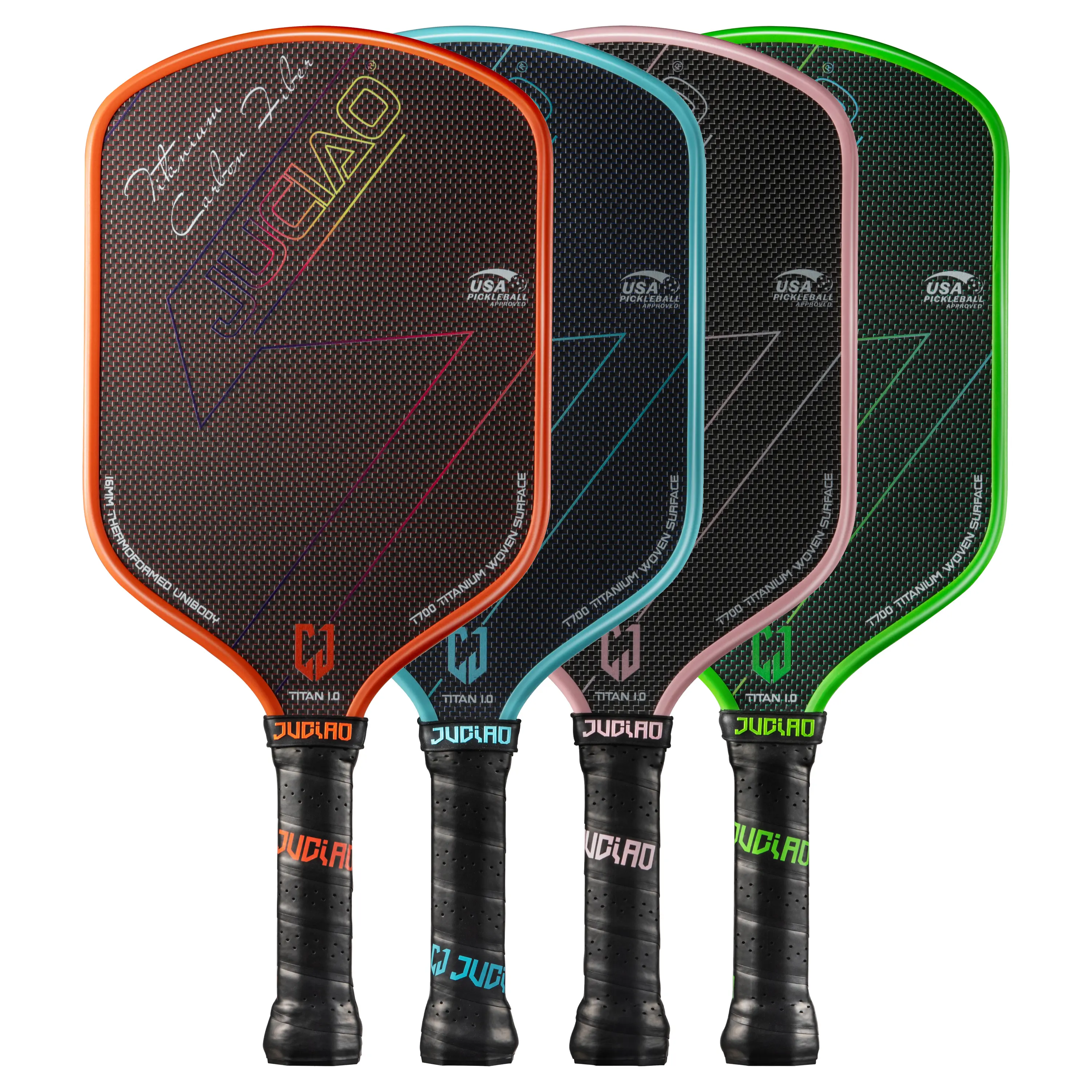JUCIAO Pickleball Paddles T700 Titanium Carbon Fiber Pickleball Racket USAPA Approved Major Paddle Ball Thermoformed Unibody Pickleball Paddle (16mm) pickleball  ball Slim Jim Pickleball Paddle