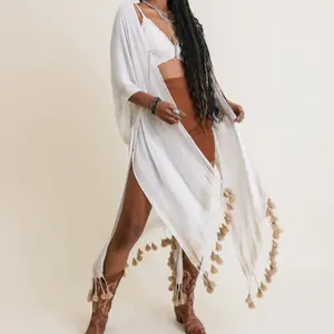 Long Kimono with Tassels