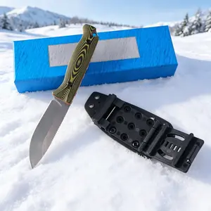 Multi-Functional Straight Knife, Durable Stainless Steel Blade, with Sheath, Non-Slip Handle, Kitchen Essential, Outdoor Gear, Gift for Men