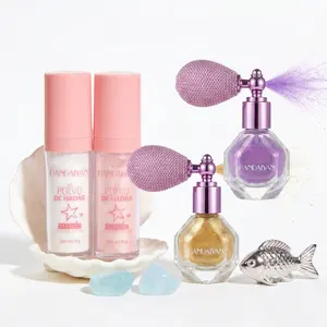 Magic Diamond High Shine Highlighter Powder Spray, Waterproof Long-Lasting Non-Sticky Body Glitter Makeup, Multi-Use Shimmer For Face, Body, Hair & Lips, Ideal For Daily Wear, Party, Festival & Halloween highlight