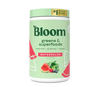 Bloom Nutrition Greens & Superfoods Powder, Watermelon 25 Servings, Nourishing Ingredients, Supports Daily Routine, Healthcare Dietary