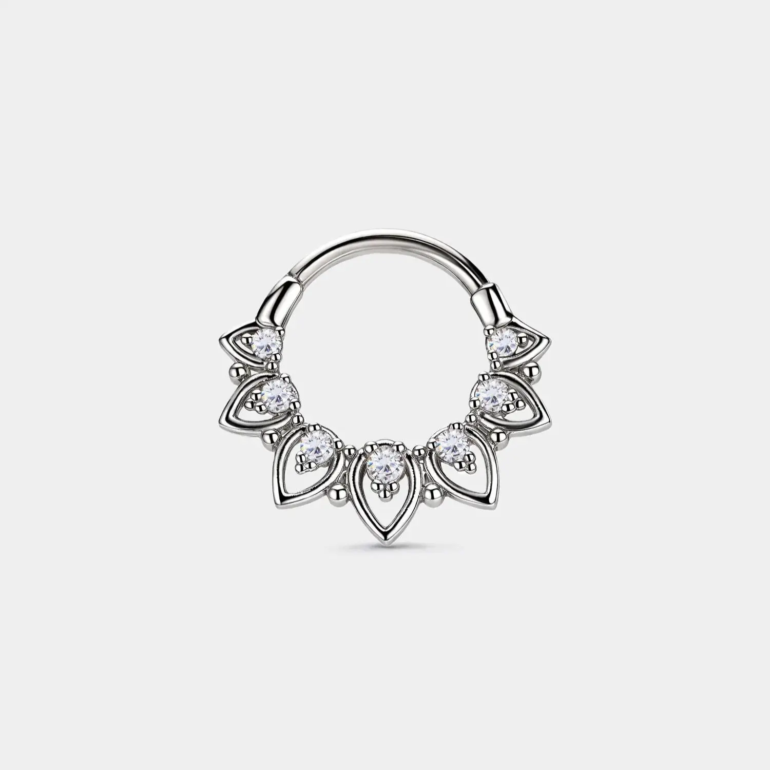 Petal CZ Segment Septum Ring
