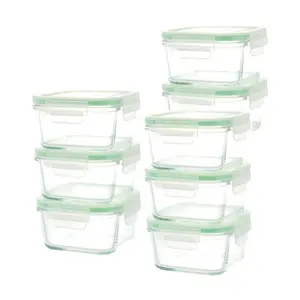 Kinetic 16-Piece Glassworks Square Food Storage Set