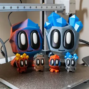 Mystery Rock Pals | Blob Rocks | Desk Decor | Pet Rock & Carrier Set | Unique Stress Relief Fidget Toy for Stress Relief at Work or Study