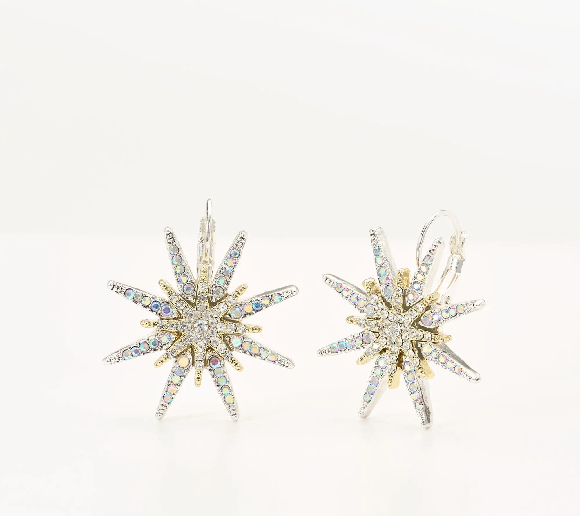 Kirks Folly Stella Luna Crystal Leverback Earrings
