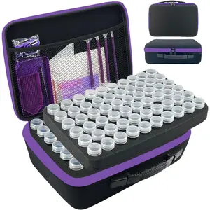 Painting Storage Containers, 120 Slots  Art Accessories and Tools Kits Storage Box(Black)