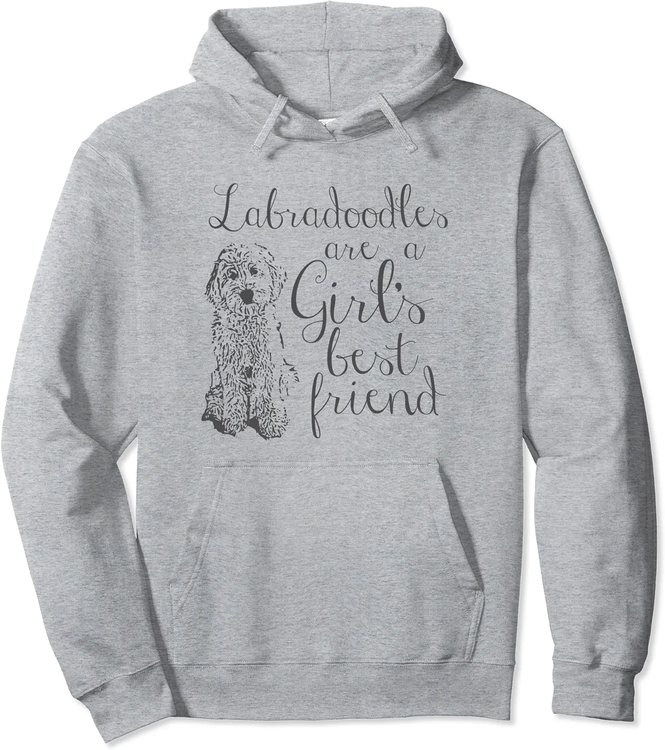 Doodles are a Girl's Best Friend Golden Labradoodle Pullover Hoodie - 81B08KH8WNS2